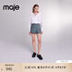 Maje2024春秋款女裝時(shí)尚氣質(zhì)高腰A字裙褲短款休閑褲MFPSH00525 藍(lán)色 XS