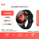 HUAWEI WATCH 5 42mm基礎款深錆色不銹鋼表殼幻月黑氟橡膠表帶首創(chuàng  )X-TAP智感窗鴻蒙腕上小藝eSIM通信手表