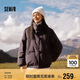 森馬（Semir）史努比系列羽絨服女立領寬松插肩袖2024冬三防外套109724113013