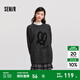 森馬毛衣女中長(cháng)款寬松落肩圓領(lǐng)毛衫休閑慵懶2024新款冬季提花衣服 中花灰00513 175/96A/XXL