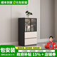 愛(ài)沐歌【包安裝】實(shí)木電視柜落地茶幾組合客廳2025新款儲物柜電視機柜 0.6m【玻璃矮柜】