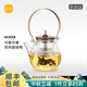 尚明耐熱玻璃蒸煮兩用茶壺煮茶器電陶爐提梁壺明火加熱家用辦公養生壺 金灰色 1000ml