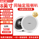 先科（SAST）Z4-6同軸定阻吸頂喇叭音響背景音樂(lè )公共廣播音箱家庭影院高保真天花板吊頂音響8英寸