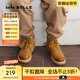 百麗（Belle）舒適戶外馬丁靴商場同款休閑大黃靴G6665D94 土黃-單里 34碼