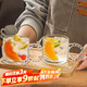 青蘋(píng)果無(wú)鉛玻璃茶杯加厚雕花把杯水杯飲料杯高顏值復古雕花杯六只