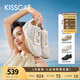 KISSCAT[吳千語同款]接吻貓女鞋新款蕾絲德訓鞋輕便休閑阿甘鞋KA53583-50 【蕾絲款】米白色 36