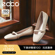 愛步（ECCO）芭蕾舞鞋女 25年倪妮同款時(shí)尚百搭瑪麗珍淺口單鞋 舞悅234303 石灰色23430301378 36