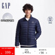 GAP男裝秋冬時(shí)尚l(wèi)ogo輕薄立領(lǐng)羽絨服簡(jiǎn)約休閑保暖外套657225