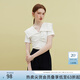 范思藍(lán)恩23FS12684優(yōu)可絲設(shè)計(jì)感娃娃領(lǐng)針織短袖女夏季新款 白色 L