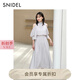 SNIDEL2025春夏新品優(yōu)雅泡泡袖露肩收腰純色雪紡連衣裙SWFO252193 象牙白 S (0)