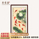 尚得堂 手繪國(guó)畫荷花九魚圖字畫客廳玄關(guān)裝飾畫走廊鯉魚掛畫 SD-左上游-實(shí)木框-發(fā)順豐 裝裱85*165