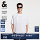 杰克·瓊斯（JACK&JONES）25年男裝莫代爾短袖t恤男士夏季潮流寬松柔軟垂感落肩白色半袖 A06本白色 L
