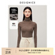 迪賽尼斯（DESIGNICE）冬季新款修身正肩內(nèi)搭羊毛衫軟糯通勤高領(lǐng)長(zhǎng)袖毛衣女 茶色 L