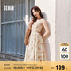 森馬（Semir）連衣裙女顯瘦甜美度假風(fēng)2025夏季森系滿印吊帶裙浪漫109325114033