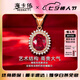 ?？ㄒ?HEEKAIYI項(xiàng)鏈女士鴿血紅色寶石項(xiàng)鏈奢侈首飾七夕情人節(jié)生日禮物送老婆女友 鴿血紅碧璽吊墜 2.6克拉紅碧璽吊墜+18K金鏈