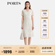 PORTS寶姿2024春夏新款女裝時(shí)尚鏤空設(shè)計(jì)立體繡花V領(lǐng)蕾絲連衣裙 奶白色 L （8）