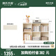 源氏木語(yǔ)實(shí)木書架白色奶油風(fēng)書房書柜自由組合格子柜靠墻展示架 (暖白)書架(3*2格)104*28*82cm