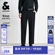 杰克·瓊斯（JACK&JONES）【七夕情人節(jié)禮物】男裝秋冬商務(wù)休閑褲男士直筒萊賽爾微彈九分褲 E40黑色 常規(guī) 34 180