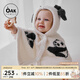 OAK FAMILY嬰兒斗篷外出防風(fēng)秋冬季寶寶披風(fēng)擋風(fēng)保暖兒童外套 奶白熊貓 100 cm【推薦身高90-100cm】2-3歲