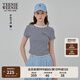 Teenie Weenie小熊短袖T恤女2025年夏季新款華夫格田園風(fēng)時(shí)尚條紋T恤上衣女 藏青色 L