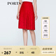 PORTS寶姿  新品商場(chǎng)同款女裝優(yōu)雅勾花蕾絲半身裙半截裙LN8S053HFD045 火焰紅 XS (2)