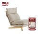 無印良品（MUJI） 高靠背斜倚沙發(fā)椅/腳凳 單椅沙發(fā)躺椅懶人沙發(fā) 沙發(fā)椅 灰色