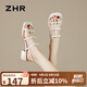 ZHR粗跟涼鞋女蝴蝶結(jié)仙女風女鞋夏季氣質(zhì)羅馬涼鞋女 BL533 米色  37 