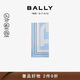 BALLY 巴利【秋季煥新】男女款真絲大廓形圍巾骨白色/藍色拼色 6303707