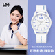 Lee學(xué)生手表日歷夜光青少年初高中生專用考試表送女生日禮物M525白色