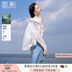 香影萊賽爾天絲襯衫女夏裝輕薄寬松外搭開(kāi)衫上衣防嗮白色長(cháng)袖襯衣 白色 M