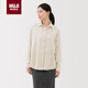MUJI女式 法蘭絨 襯衫領(lǐng)長(cháng)袖襯衫  象牙色 M