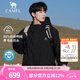 駱駝（CAMEL）戶外沖鋒衣秋冬新款三合一羽絨內(nèi)膽潮牌兩件套登山服 A9W218127X 黑色 男 XL