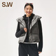 S&WSW速惟運動(dòng)羽絨服馬甲女秋冬新款白鴨絨保暖戶(hù)外疊穿百搭無(wú)袖外套 暴雨灰 M 推薦【90-120斤】