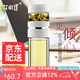 花間道玻璃杯男士泡茶杯 茶水分離水杯女士花茶杯辦公商務(wù)禮品杯雙層隔熱杯子 便攜功夫茶杯 2017新款白色450ml