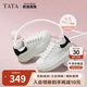 他她TATA奶油泡泡厚底小白鞋透氣增高板鞋WU501CM4 白/黑 37