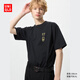 優(yōu)衣庫男裝/男女同款情侶UT NY POP ART印花短袖T恤478146 09 黑色 XL /180/108B