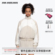 ANN ANDELMAN官方直營拼色長袖翻領(lǐng)拉鏈寬松短外套運(yùn)動防風(fēng)短夾克 杏色 XS