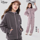 迪士尼（Disney）女童休閑套裝秋季新款兒童連帽衛衣青少年運動(dòng)褲ET026薄墨灰 170