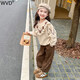 WVD大牌童裝女童衛衣套裝春秋2025新款秋裝兒童裝韓版休閑女寶寶秋季 咖色 110cm 均碼
