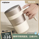 Vanow保溫杯女款陶瓷內(nèi)膽高顏值商務(wù)泡茶男馬克水杯子辦公室定制 優(yōu)雅白【陶瓷鎖鮮內(nèi)膽】