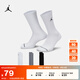 耐克（NIKE）Jordan官方耐克喬丹透氣中筒運動(dòng)襪(3雙)秋季速干緩震針織DX9632 914白/黑/碳素灰/黑/黑/白 L