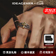 IDEAGEMER925銀天使十字架戒指男士個(gè)性復古小眾設計感創(chuàng  )意涂鴉男生指環(huán)潮 天使十字架戒指【銀加銅款】
