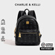 CHARLIE&KELLI CK品牌包包女款書(shū)包雙肩包女士2025年媽咪背包大容量實(shí)用禮物女 黑色大號【代寫(xiě)賀卡 品牌禮袋】
