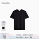 Calvin Klein Jeans25春夏男士休閑簡(jiǎn)約刺繡ck純棉打底針織短袖T恤40HM265