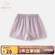 班喜迪女童褲子夏季薄款2025新款女寶寶五分短褲童裝夏季兒童休閑直筒褲 紫色 100