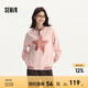 森馬外套女中長款仿麂皮寬松撞色夾克秋季字母星星棒球服美式復(fù)古 夢幻粉60301 165/88A/L