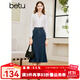 百圖betu女裝秋季新款半身裙高腰魚尾型牛仔半身裙女2308T64 深牛仔藍 M