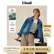 ELAND衣戀翻領(lǐng)牛仔外套短款寬松復(fù)古上衣2025秋季新款 EEJJE49R01牛仔色(55)Indigo M 165