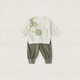 漢宮優(yōu)品男寶寶周歲禮服春秋季衛(wèi)衣兩件套中國(guó)風(fēng)紅色喜慶兒童秋裝男童套裝 【騰龍戲月】象牙白 90