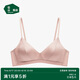 松山棉店小珍珠真絲內(nèi)衣無鋼圈文胸桑蠶絲三角杯內(nèi)衣薄荷曼波穿搭粉色 L